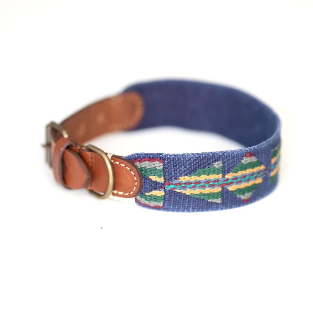 スペイン製 高級犬用首輪とリードセット etna Azul（小型犬 中型犬）