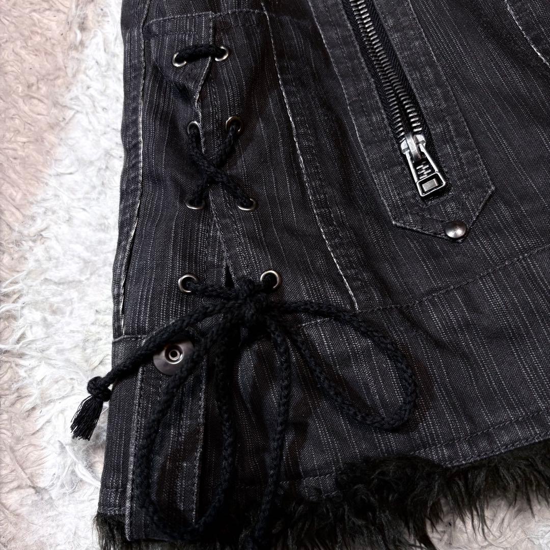 00s grunge far riders jacket y2k