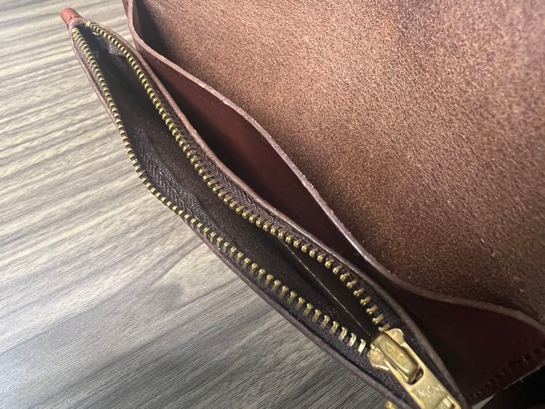 クロムエクセル　トラッカーウォレット　革　ハンドメイド