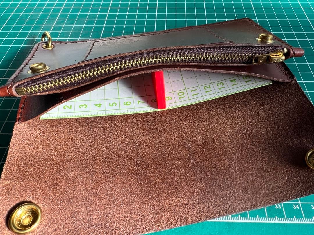 クロムエクセル　トラッカーウォレット　革　ハンドメイド