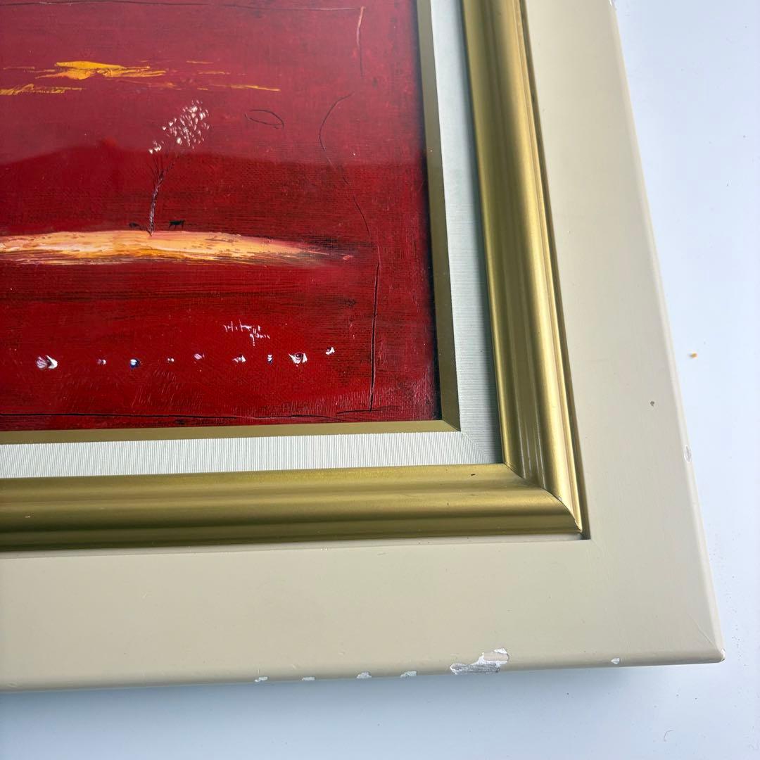 北海道画家 片山弘明「北のメルヘン」油彩 F3 額装 光陽会会員 一枚の