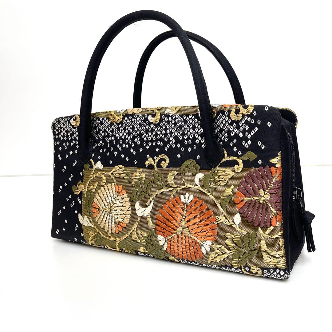 レモンです❣️【着物と帯 時流】B25164◆和装 カジュアルバッグ◆西陣織