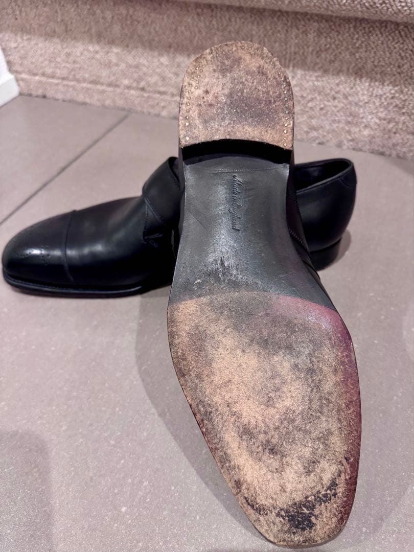 ル*ン様 Edward Green モンクストラップ 808 UK9.5 28c