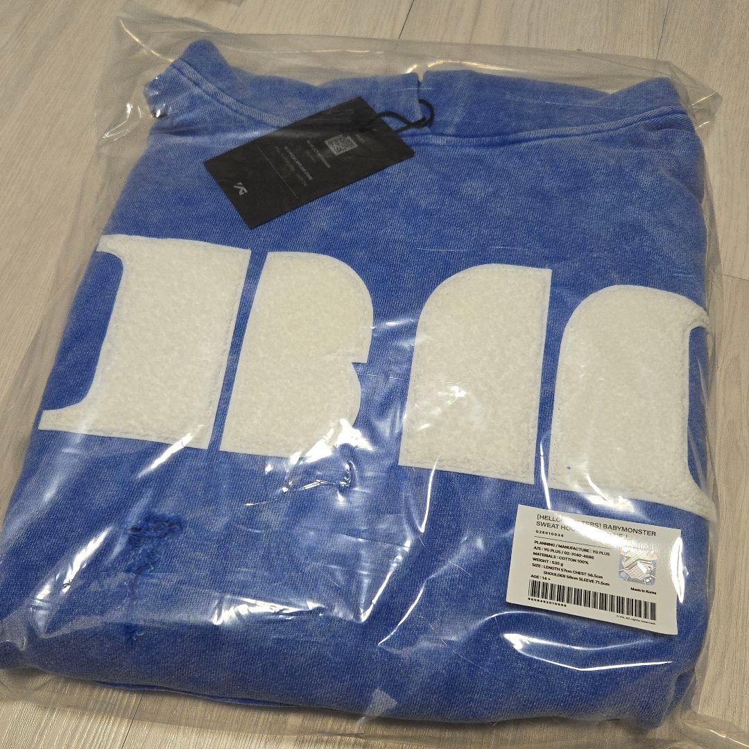 BABYMONSTER ベビモン スウェットフーディー スカイブルー L