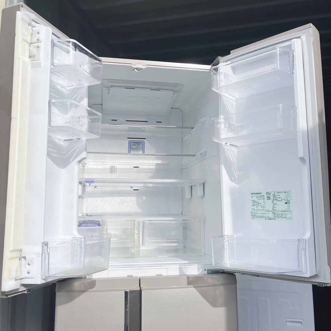 349取付無料！完動品！三菱 ソフトブラウンおしゃれインテリア6ドア冷蔵庫