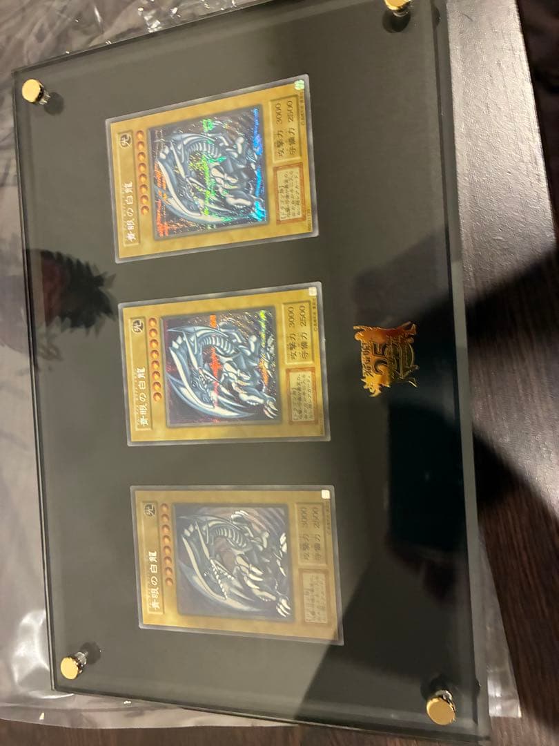 遊戯王　青眼の白龍 シークレットレア　海馬セット　未使用　ディスプレイ付