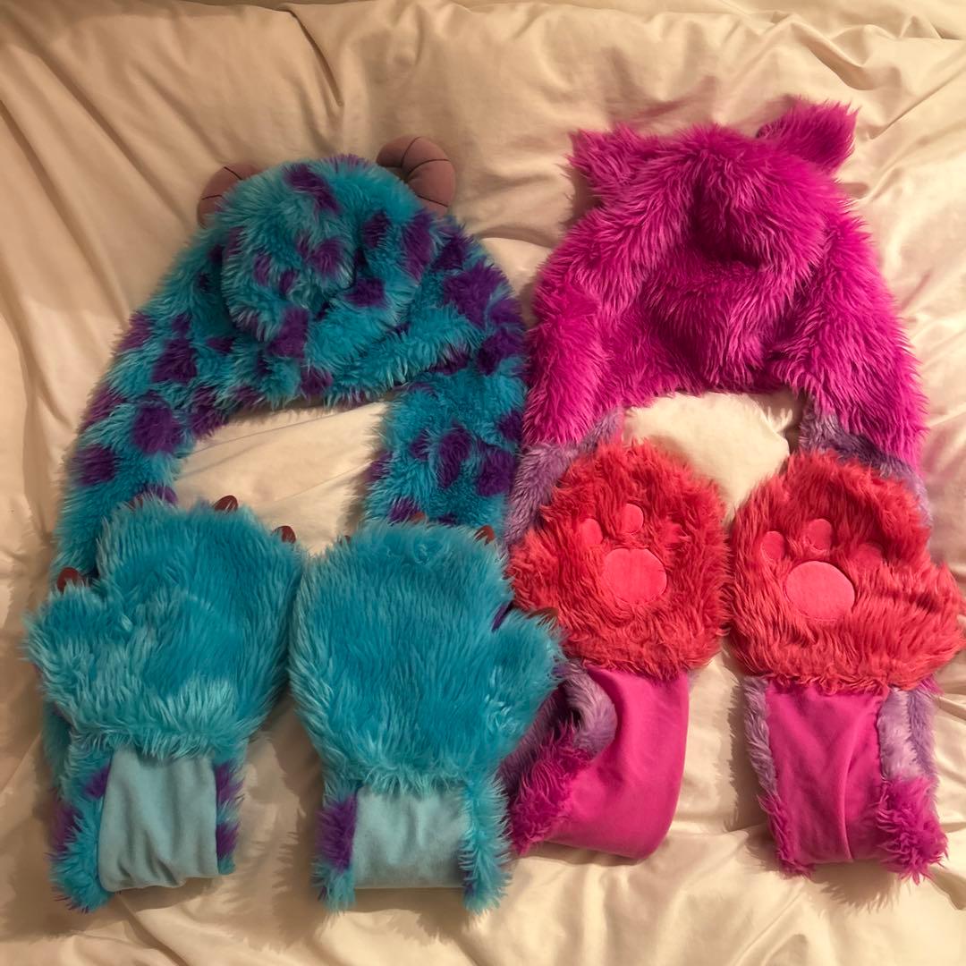 ディズニー　Disney マフラーキャップ　チシャ猫　サリー　ファンキャップ