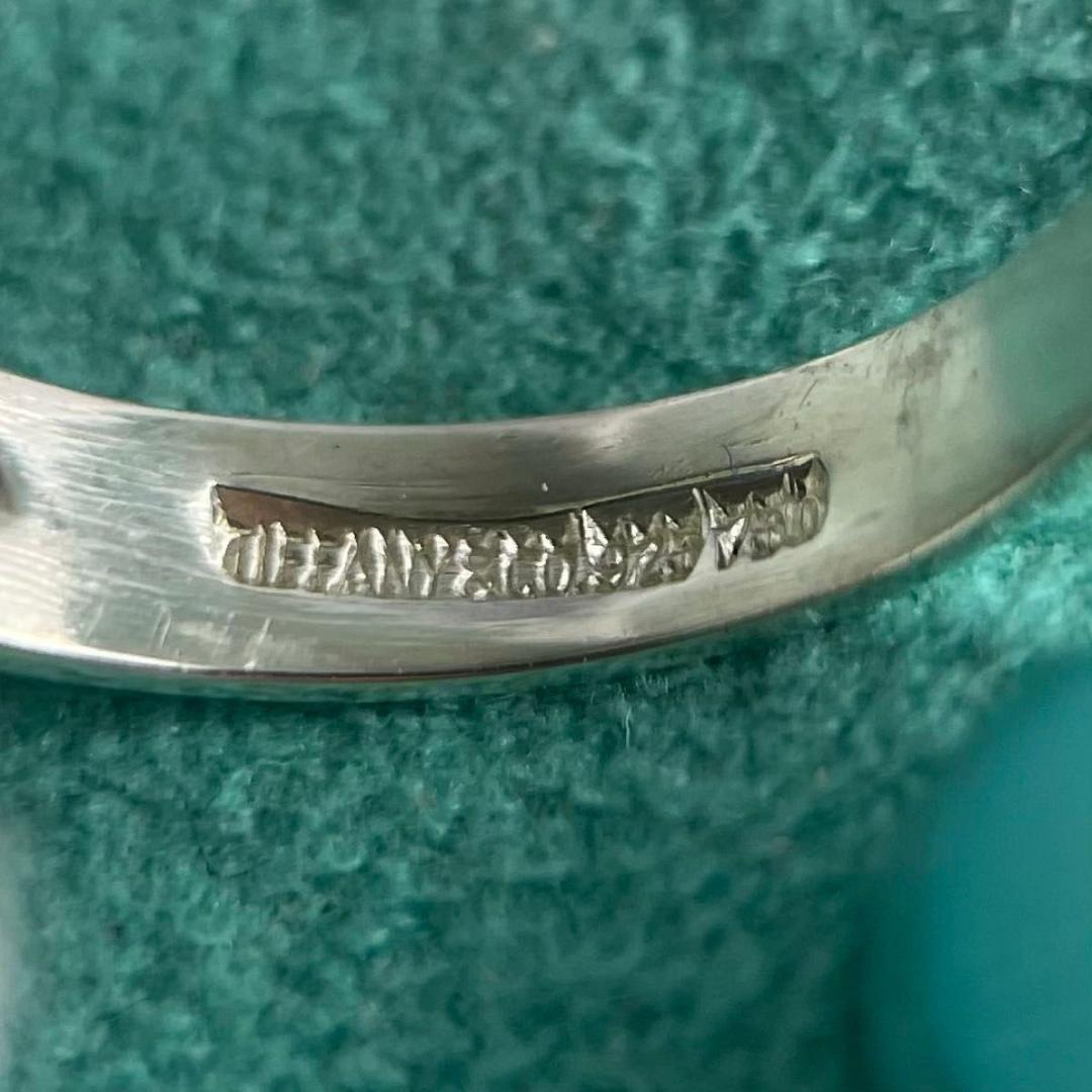 ティファニー 10号 リボン ボウ リング 925 750 コンビ P18fe