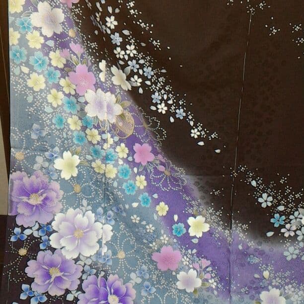 振袖ネットレンタル：赤と青の華】粋古典×柄少なめ/C-114 – kimono