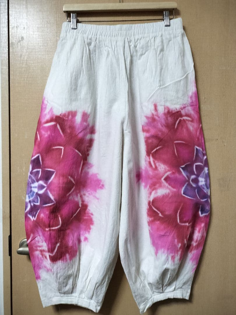 エスニック　タイダイ染め　アラジンパンツ　天然コットン　新品　タイ製