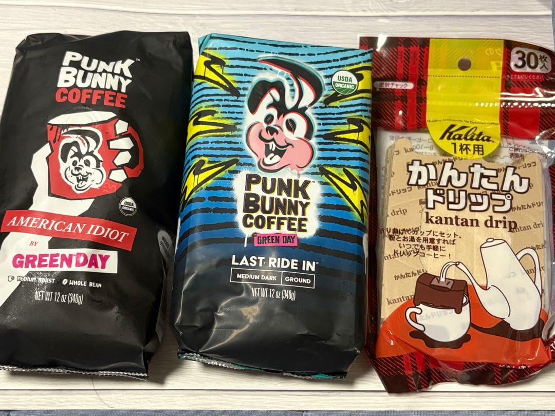 GREEN DAY パンクバニーコーヒー 2種、ドリップフィルターセット Green Day's 'American Idiot' Coffee Maker Looks Pretty Cool