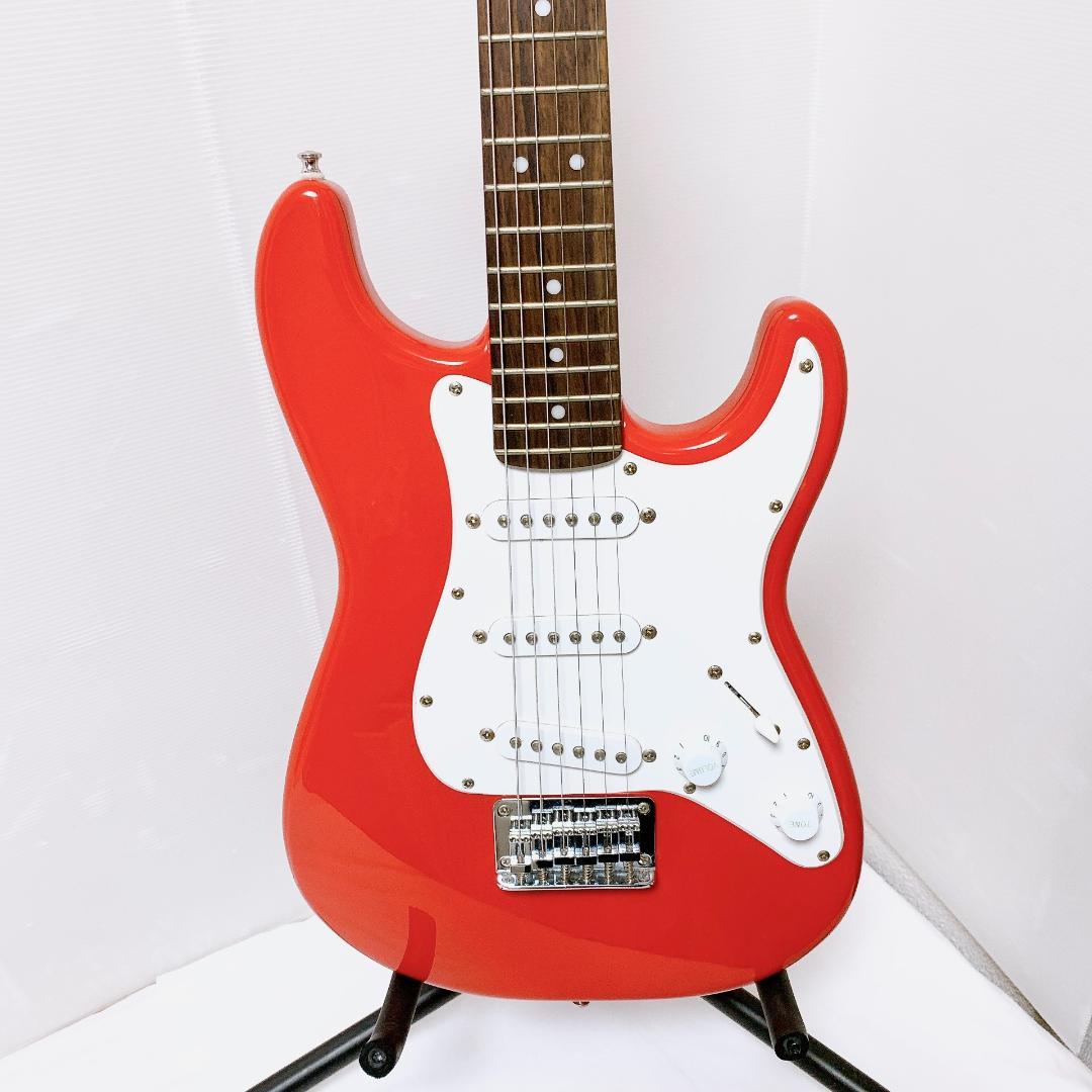 美品 Squier スクワイヤー Mini Stratocaster 赤