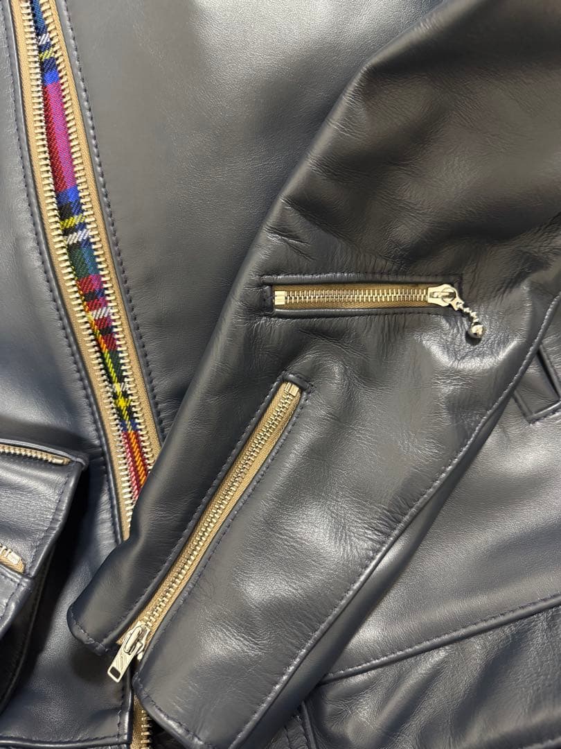 ルイスレザー ドミネーター 44 ホースハイド 551T ネイビー - メルカリ