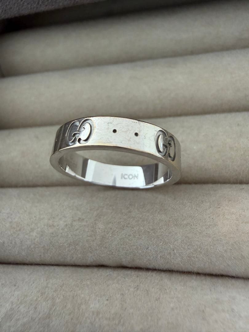 GUCCI ICONリング K18 ホワイトゴールド 10号