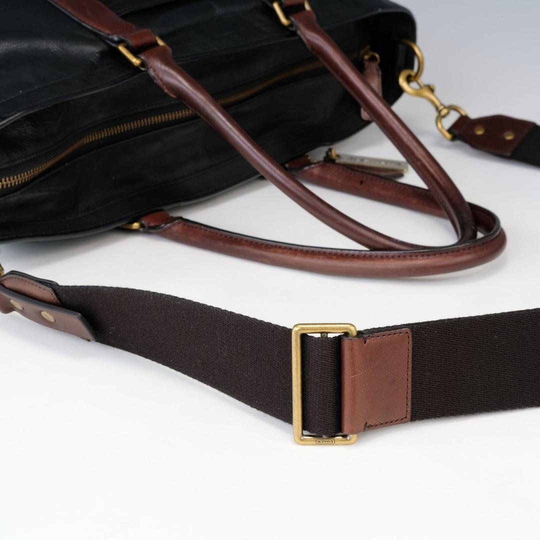 COACH レキシントン メトロポリタン ビジネスバッグ 2way ブラック 茶