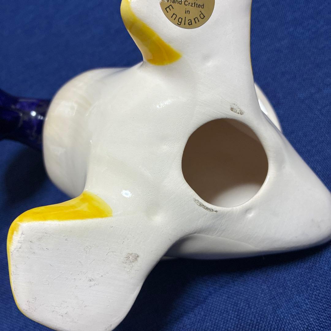 青と白の陶器製アヒル イギリス製
