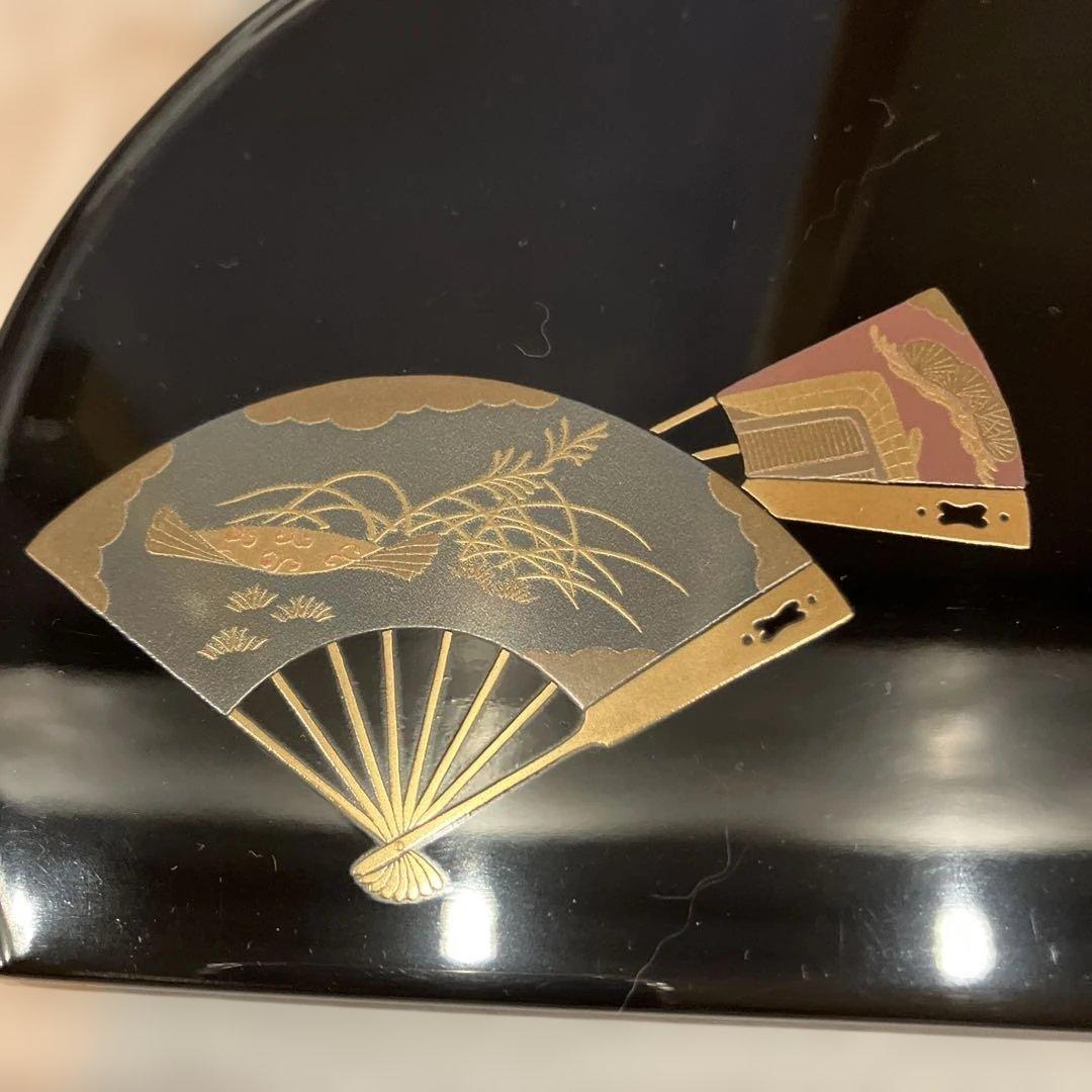 輪島塗　大雅堂　半月銘々皿５枚　未使用