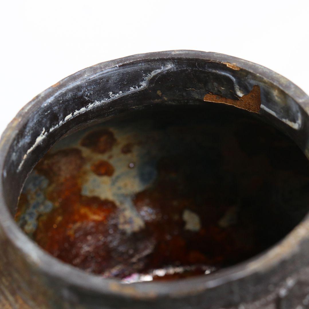 秦蔵六造 鉄瓶 饕餮文 鉄砲口 小振 煎茶道具 N952 - メルカリ