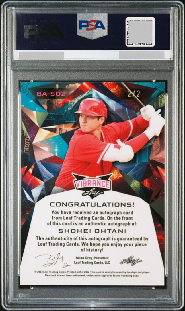 【世界2枚限定】 PSA9 鑑定済 大谷翔平 直筆サイン カード