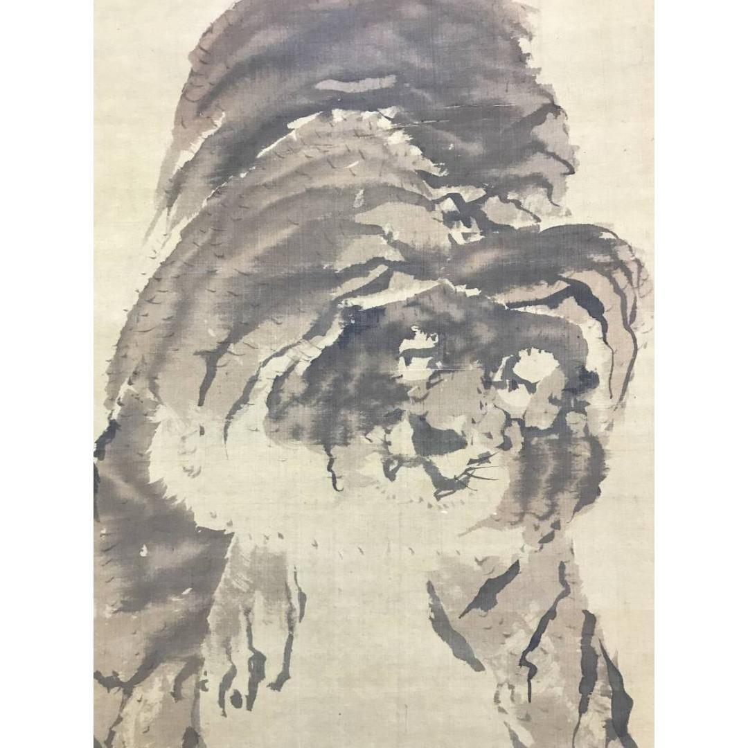 模写/佐伯岸駒/猛虎図/掛軸☆宝船☆AK-701