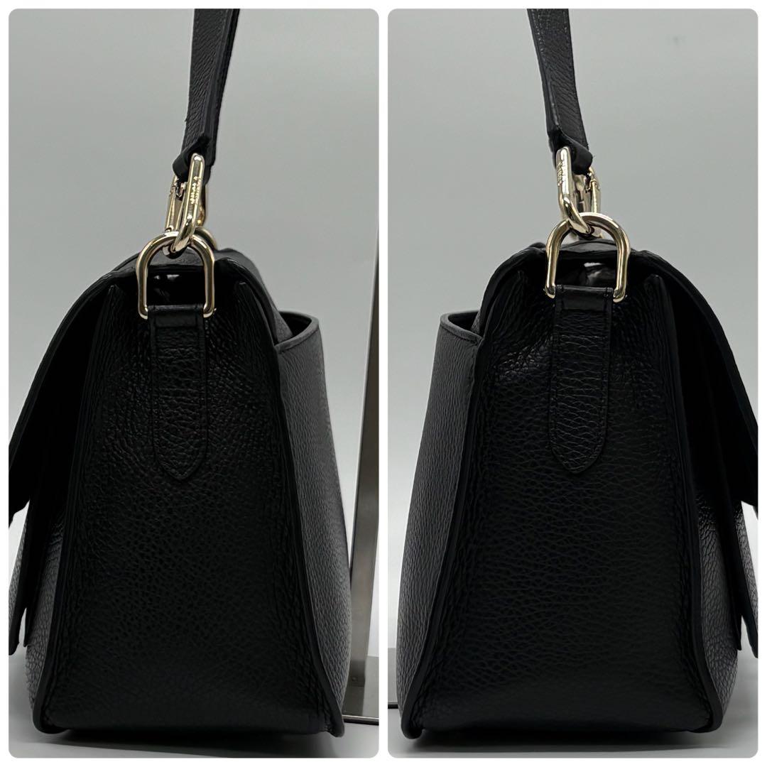 美品✨フルラ ショルダーバッグ 2way ソフィアグレイニー レザー ブラック