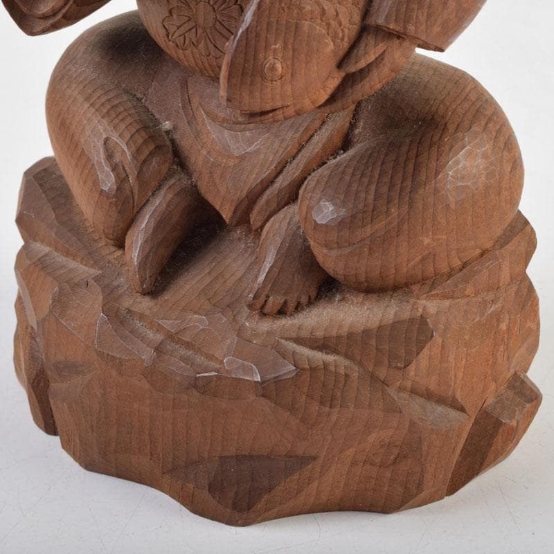 木彫 欅製 恵比寿像 大黒像 一双 在銘 共箱 C 9145 - メルカリ