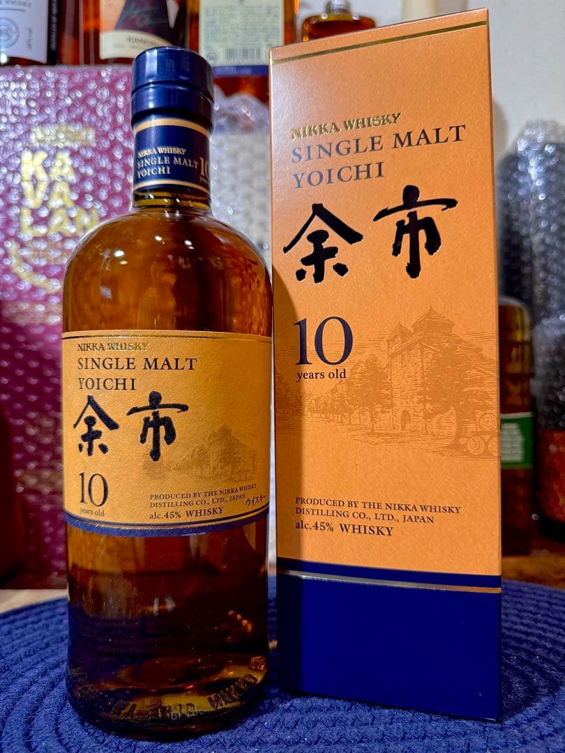 【美品】ニッカ ウイスキー シングルモルト 余市 10年 箱付 ニッカウヰスキー（NIKKA WHISKY） 【福岡県内発送限定】ニッカ