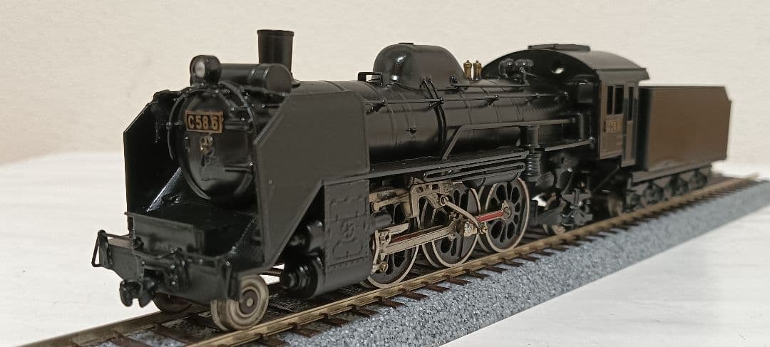 HOゲージ 宮沢模型 C58 蒸気機関車、メンテナンス済