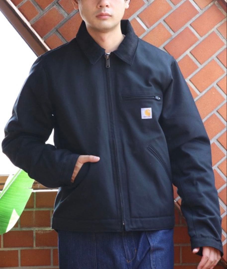 ジャケット・アウター Carhartt DUCK DETROIT JACKET BLACK XL