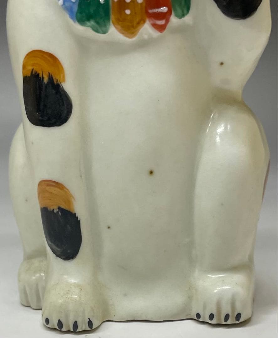 古伊万里 招き猫 商売繁盛 幸福 置物 y310