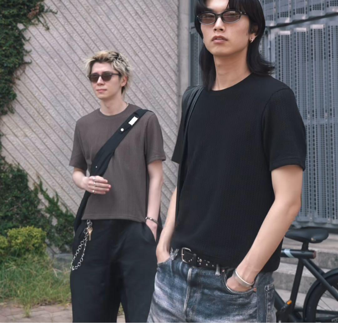 新品 S STRONG 006 KNIT T (GREIGE) 深水光太