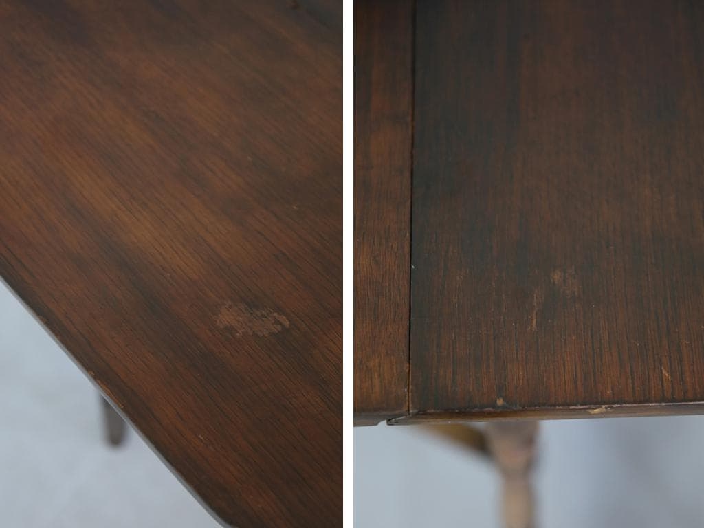 英国アンティーク木製ゲートレッグテーブル/ダイニング机バタフライ(89-251)