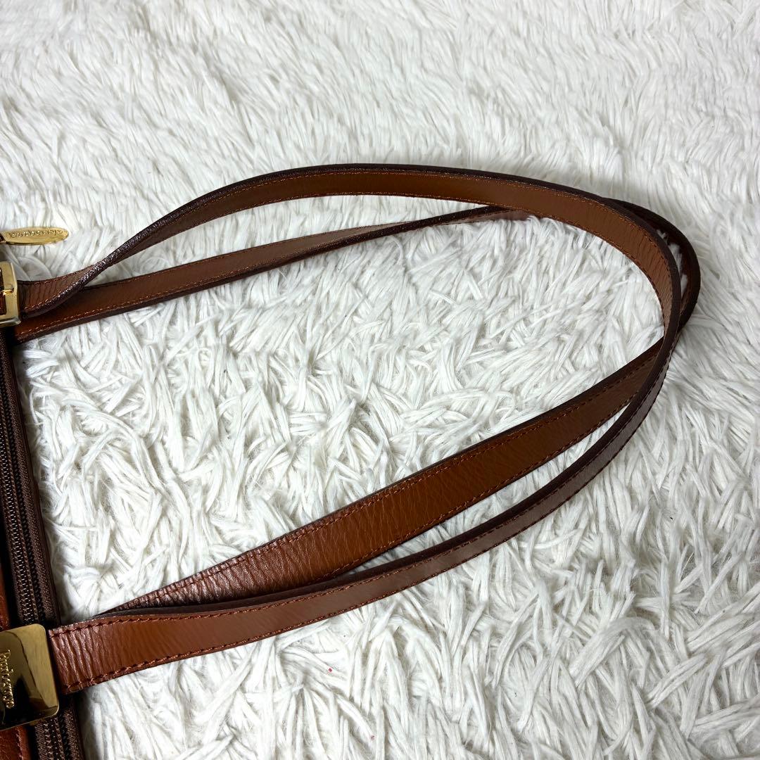 【Burberry 】トートバッグ ショルダーバッグ レザー ブラウン