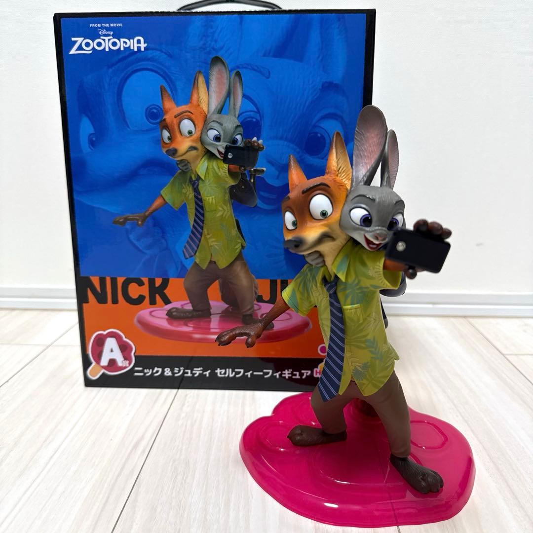 Happyくじ ズートピア A賞 ニック＆ジュディ セルフィー フィギュア