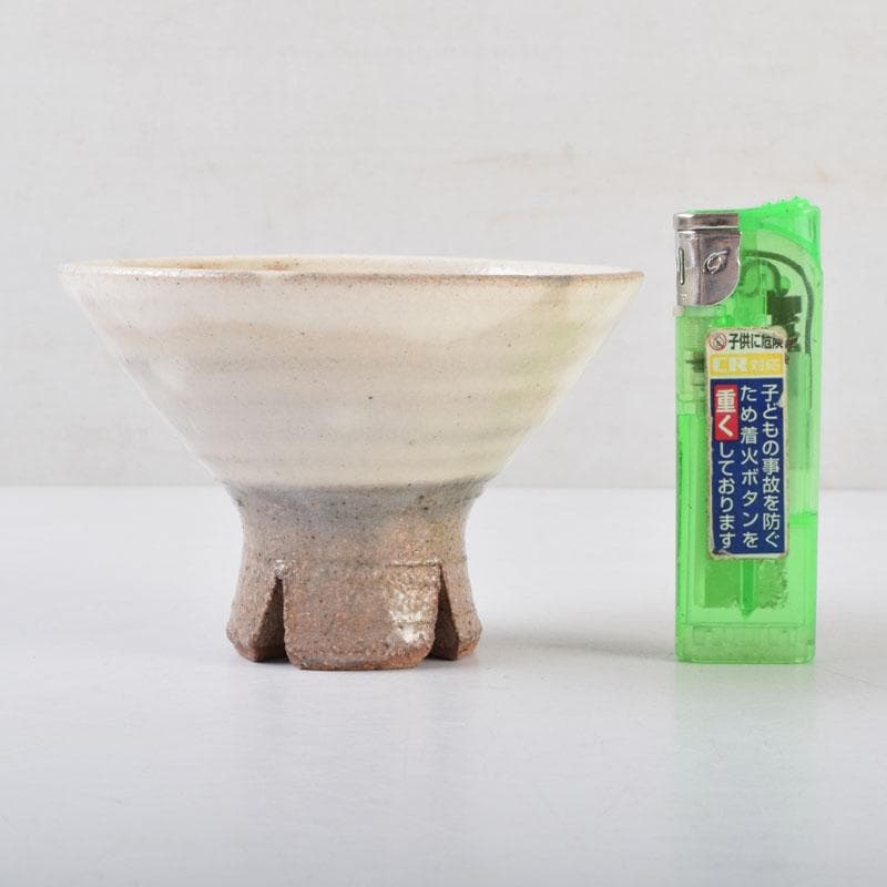 和食器 茶懐石 信楽焼 勝尾黎彦作 粉引 切高台 向付 五客 共箱 C 9016