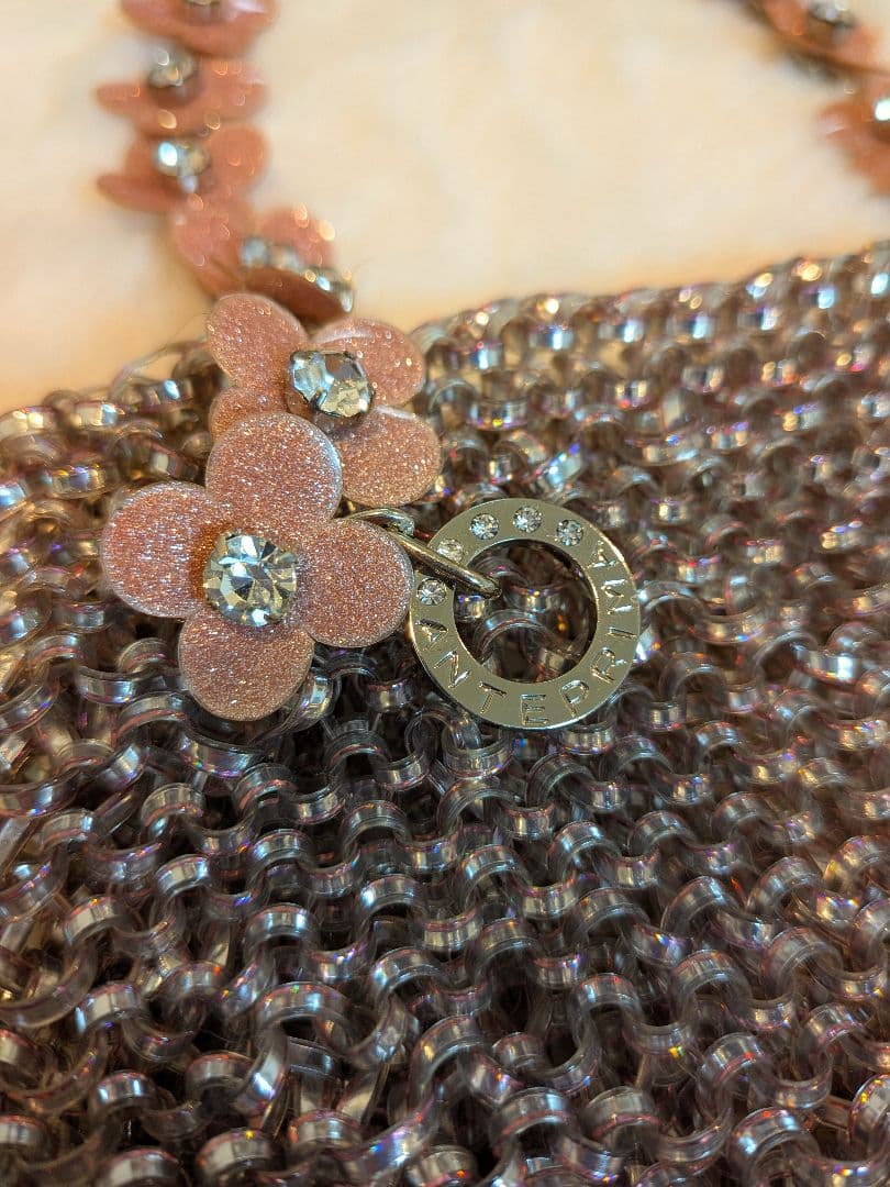 美品✨️アンテプリマ＊* フラワーハンドル ピンクベージュ バッグ