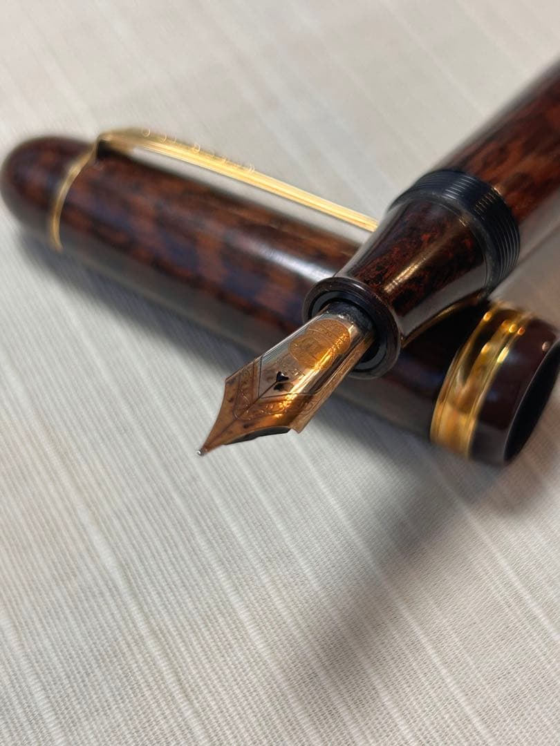 美品】プラチナ万年筆 創業70周年記念 レターウッド スネークウッド セット