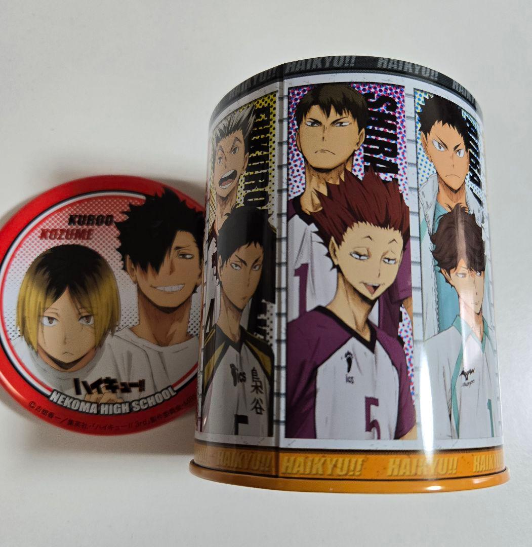 ハイキュー 缶バッジクッキー缶 ジャンプフェスタ2017 黒尾鉄朗 孤爪研磨