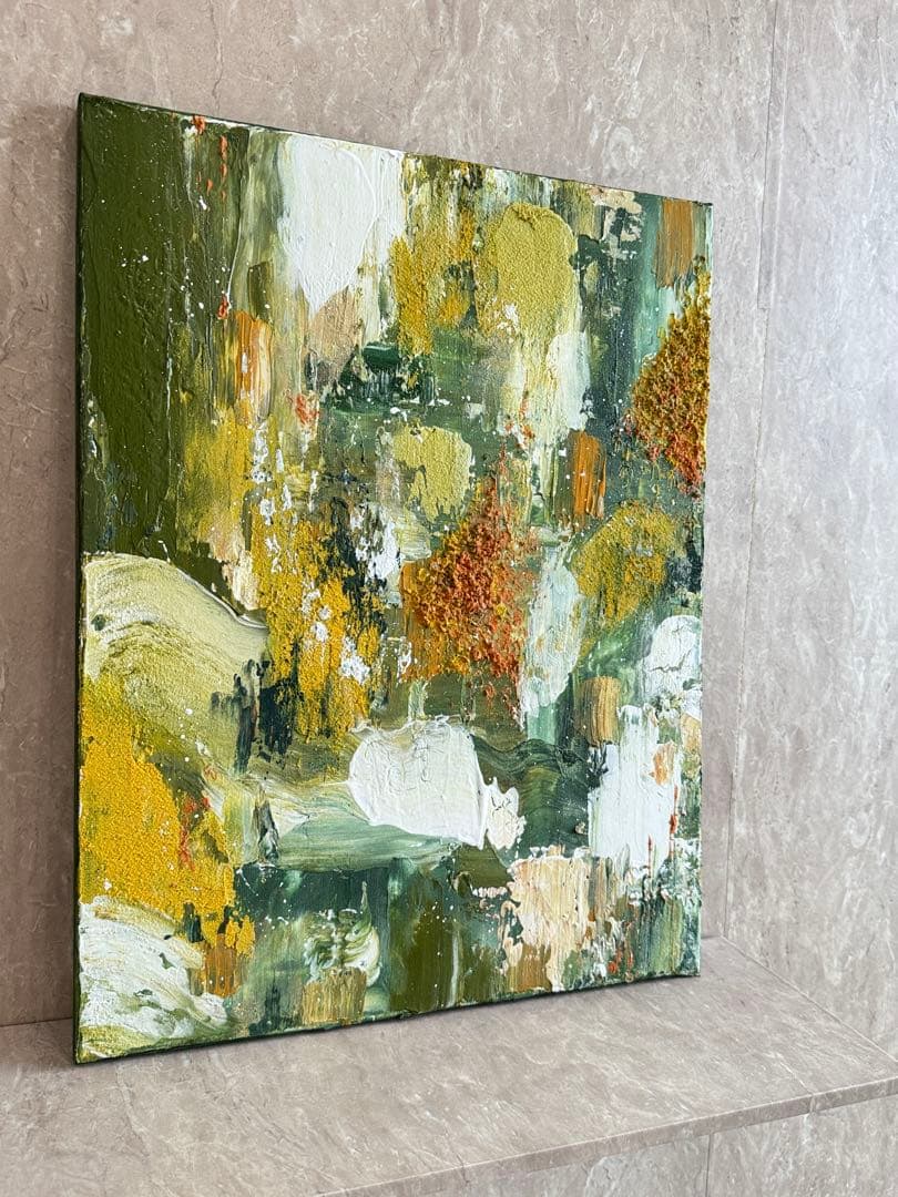 アクリル画テクスチャーアートno.105抽象画キャンバスアートパネル秋