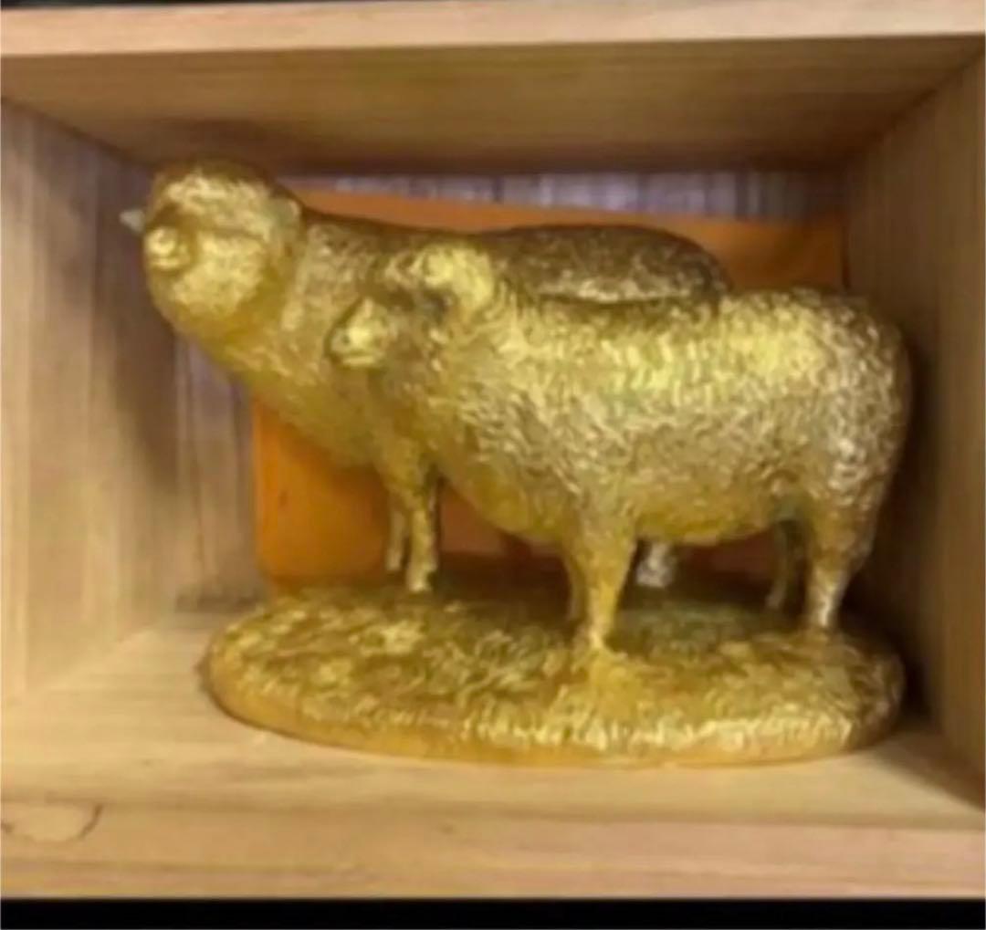 富永直樹先生 金羊 ブロンズ製 金箔仕上げ 定価25万