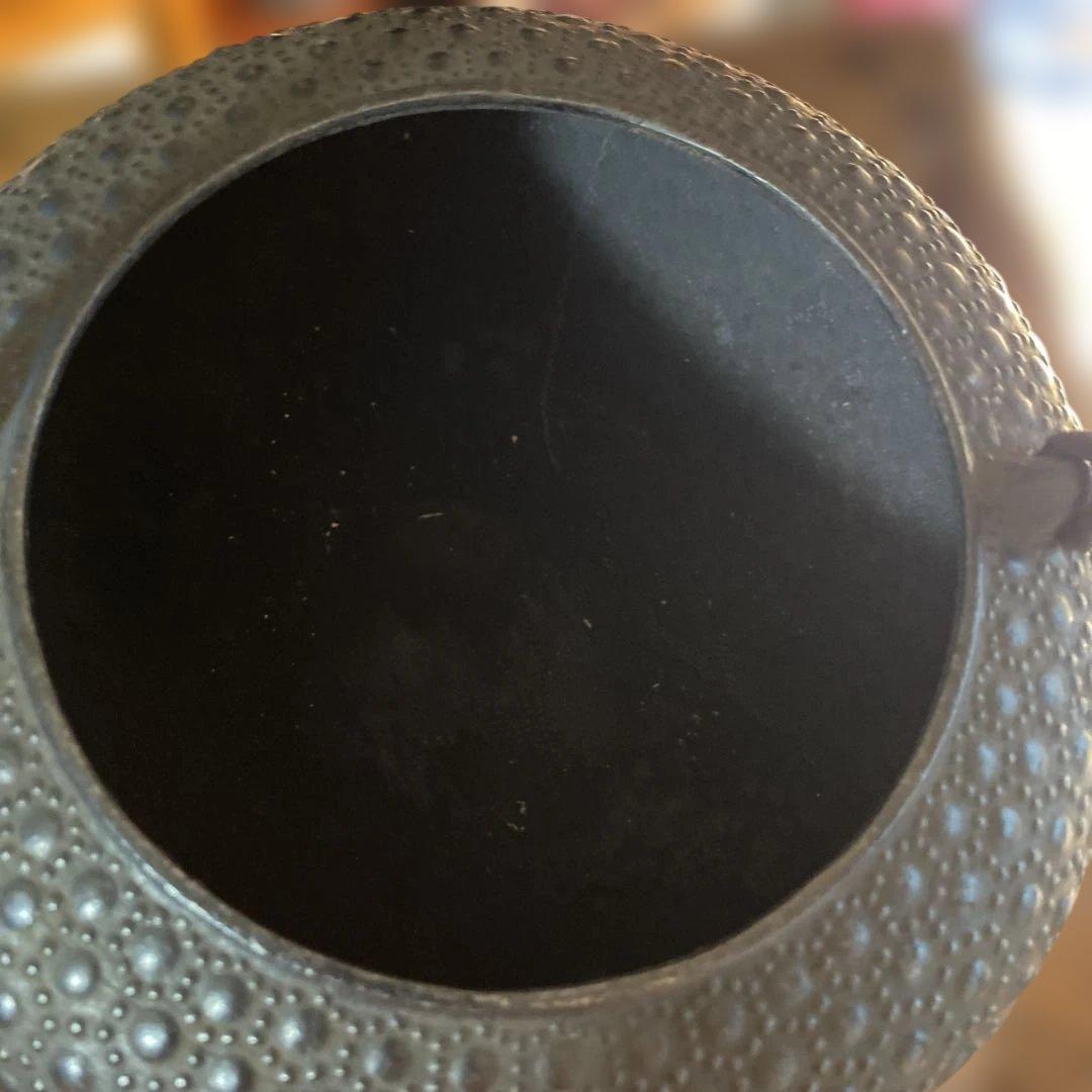 南部鉄瓶 砂鉄 健次郎 茶道具　超希少　1.85Ｌ　大きめ