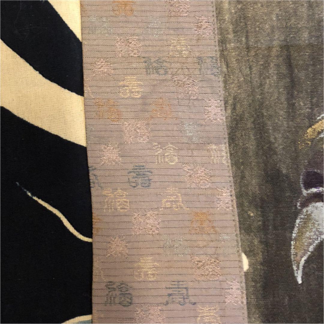 古布リメイク　手描きタペストリー