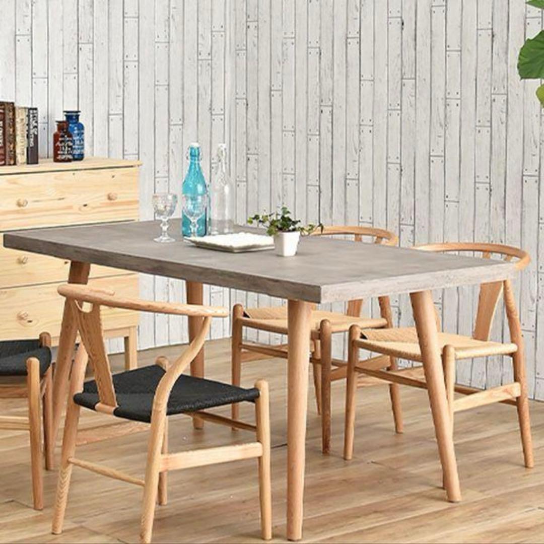 カーサヒルズ　コンクリート天板テーブル　160cm 4人掛け　モルタル