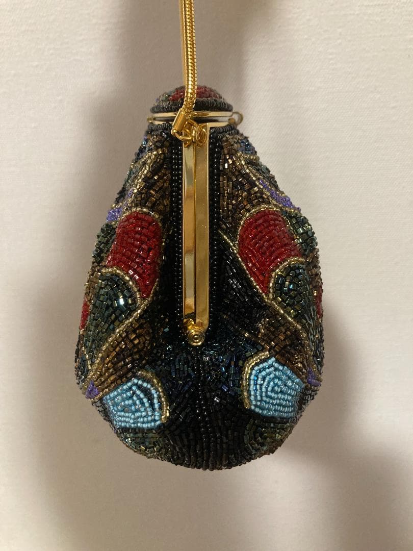 未使用　LUMY ルミーはしもと　ビーズ刺繍　ビーズバッグ　パーティーバッグ