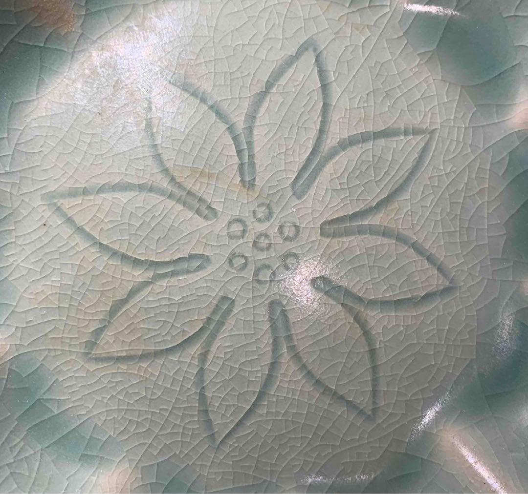 中国 見込み花図　花形洗筆（鉢）　u6230931