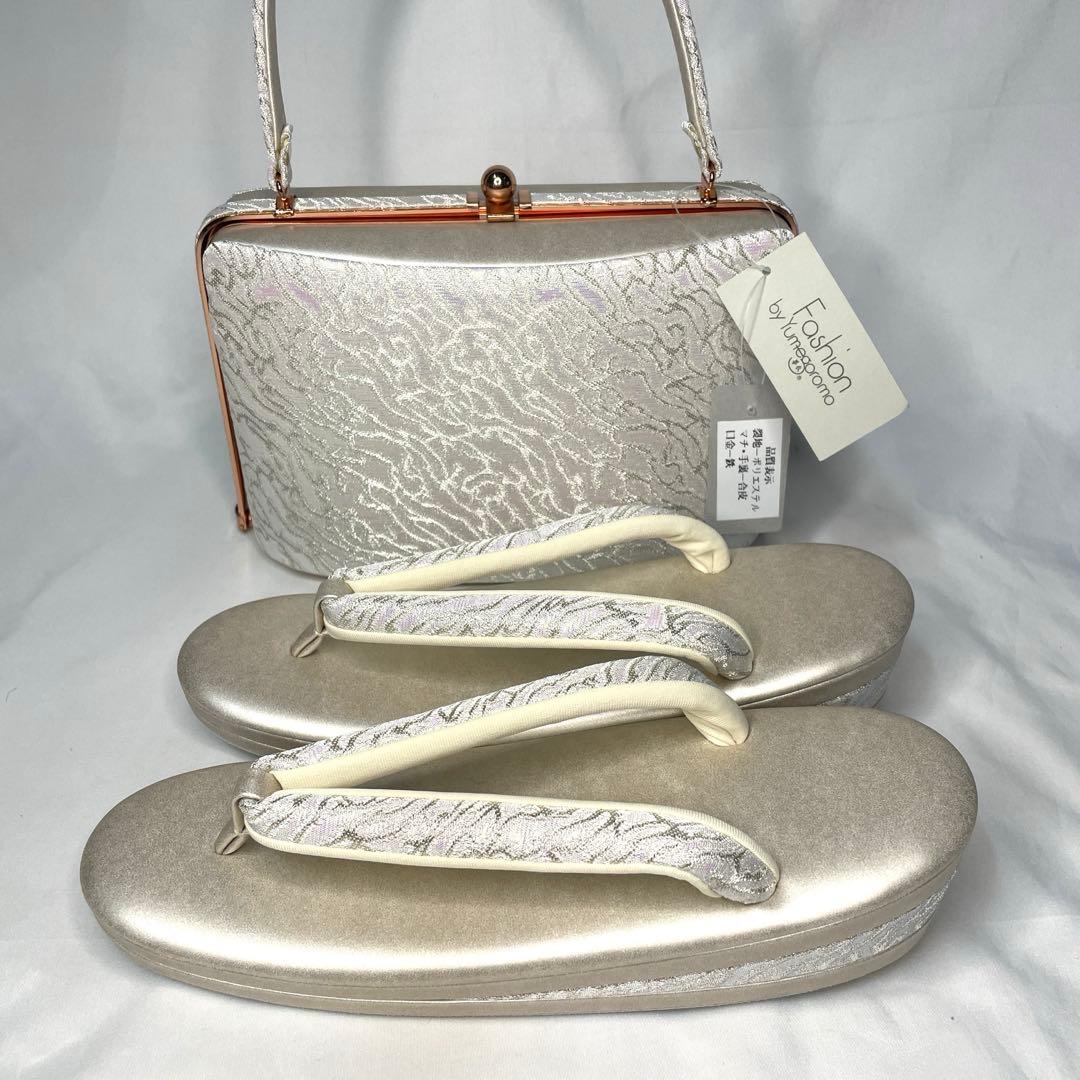 新品　フォーマル系　草履　バッグ　セット　ローヴデコルテ　L シルバー