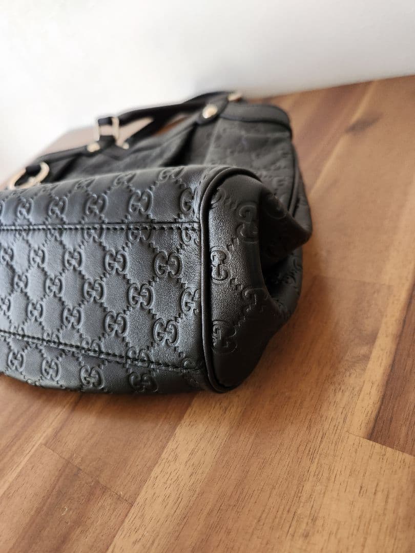 【未使用品】GUCCI グッチ シマ ハンドバッグ レザー CG柄 ブラック