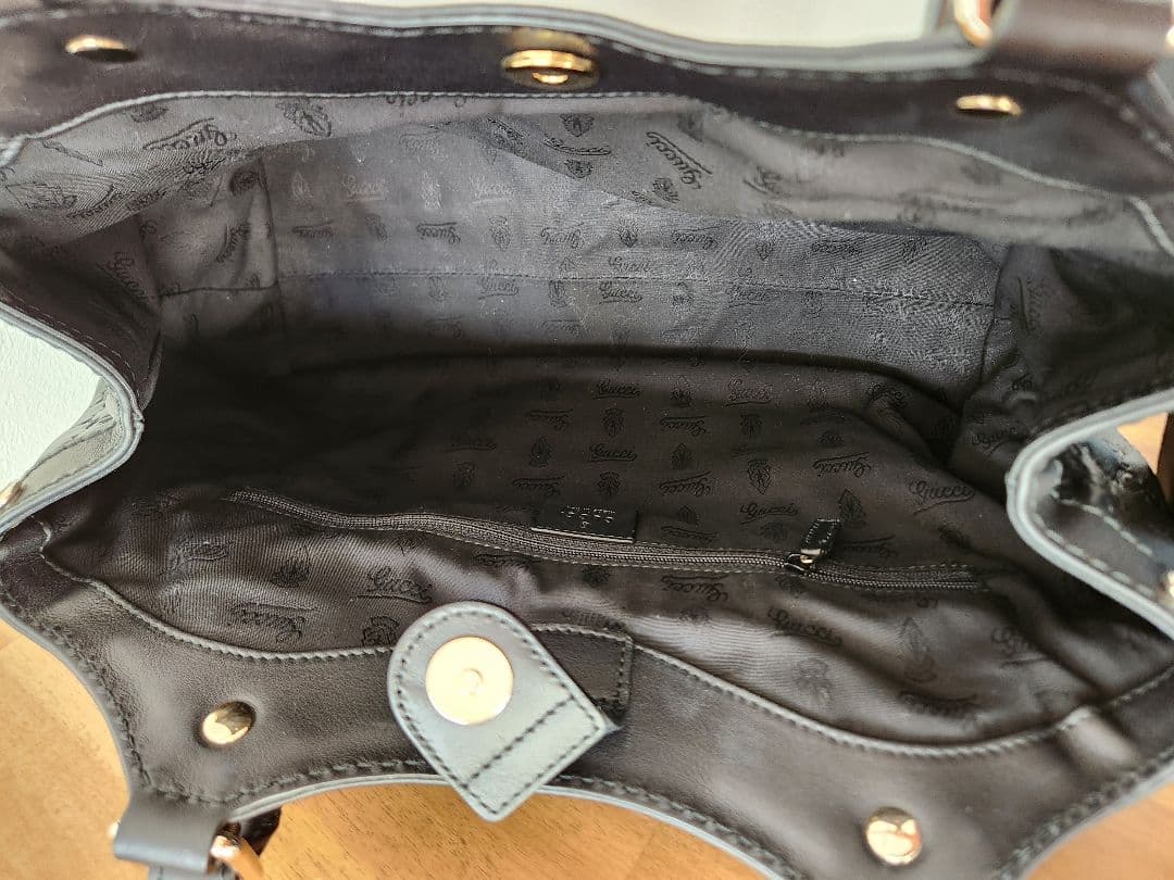 【未使用品】GUCCI グッチ シマ ハンドバッグ レザー CG柄 ブラック