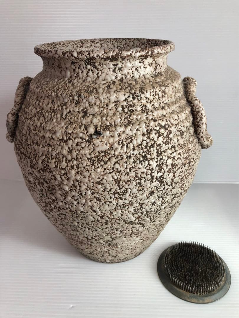 信楽焼壷久郎日本地図壺花入高さ40㎝ 信楽焼 壷久郎 日本地図 壺 花入