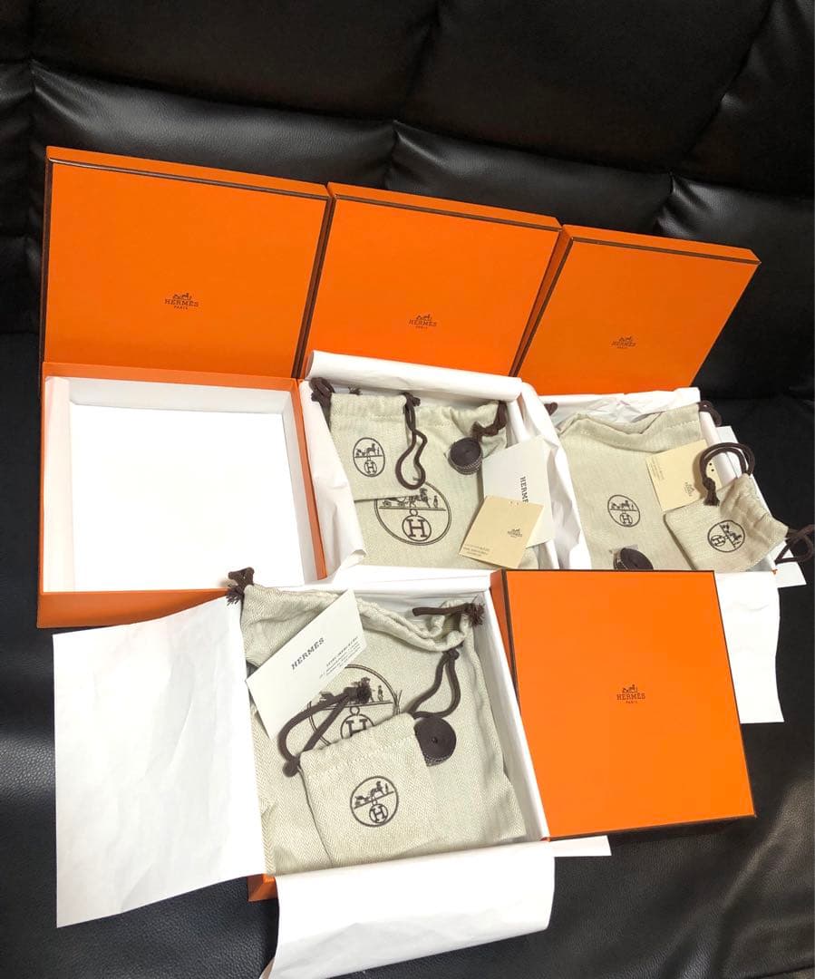 エルメス　ベルト空箱　保存袋セット HERMES エルメス ベルト 空箱 保管袋 巾着袋 付属品 - メルカリ